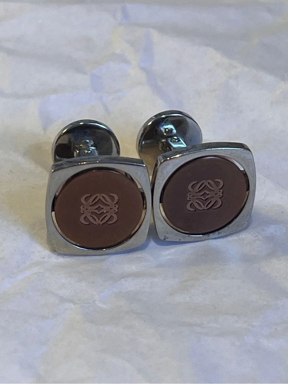 Loewe Silver and Copper Tone Cufflinks